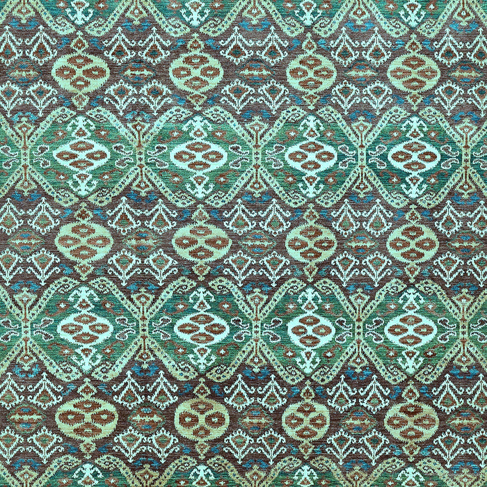 Square Machine Washable Abstract Light Blue Modern Rug, wshabs346lblu