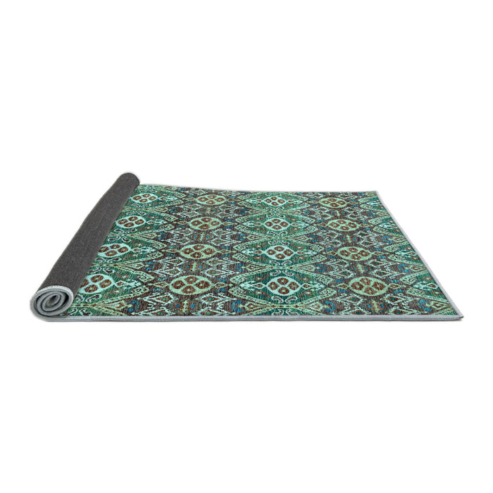 Sideview of Abstract Light Blue Modern Rug, abs346lblu