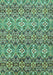 Machine Washable Abstract Turquoise Modern Area Rugs, wshabs346turq