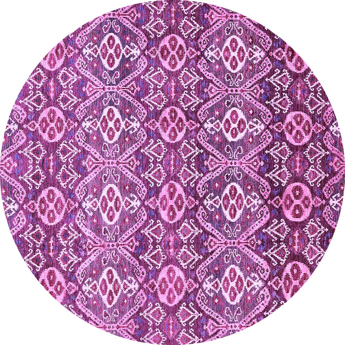 Round Abstract Purple Modern Rug, abs346pur