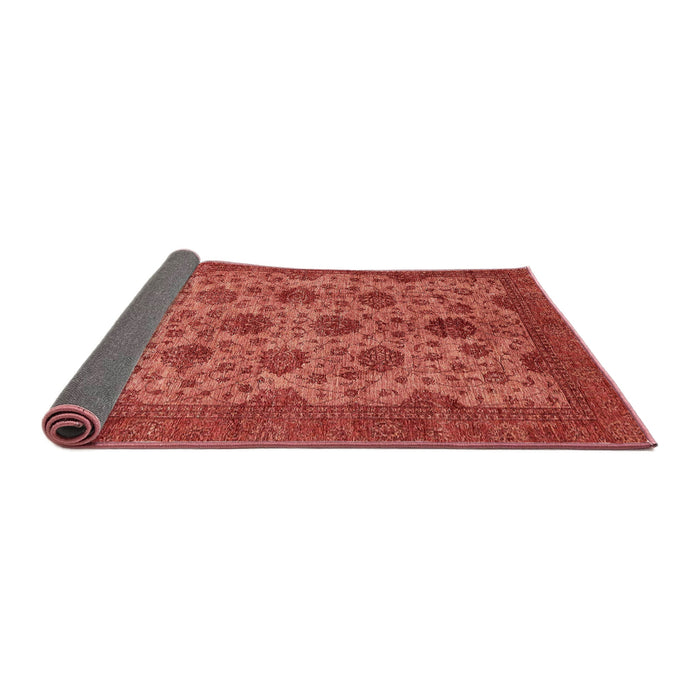 Sideview of Abstract Red Modern Rug, abs347