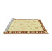 Sideview of Machine Washable Abstract Sun Yellow Rug, wshabs3470