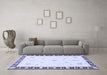 Machine Washable Abstract Blue Modern Rug in a Living Room, wshabs3470blu