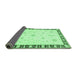 Sideview of Abstract Emerald Green Modern Rug, abs3470emgrn