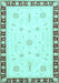 Abstract Light Blue Modern Rug, abs3470lblu