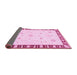 Sideview of Abstract Pink Modern Rug, abs3470pnk