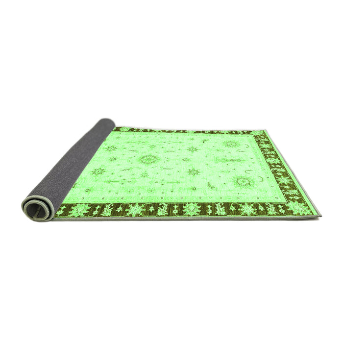 Sideview of Abstract Green Modern Rug, abs3470grn