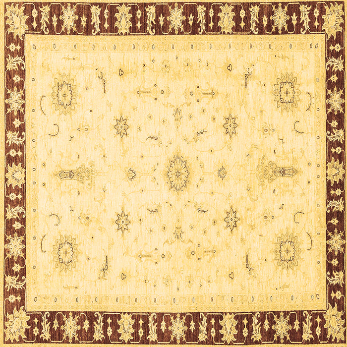 Square Machine Washable Abstract Brown Modern Rug, wshabs3470brn
