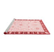 Modern Red Washable Rugs