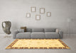 Machine Washable Abstract Brown Modern Rug in a Living Room,, wshabs3470brn