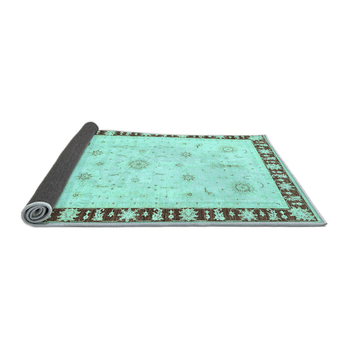 Sideview of Abstract Light Blue Modern Rug, abs3470lblu