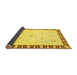 Sideview of Abstract Yellow Modern Rug, abs3470yw