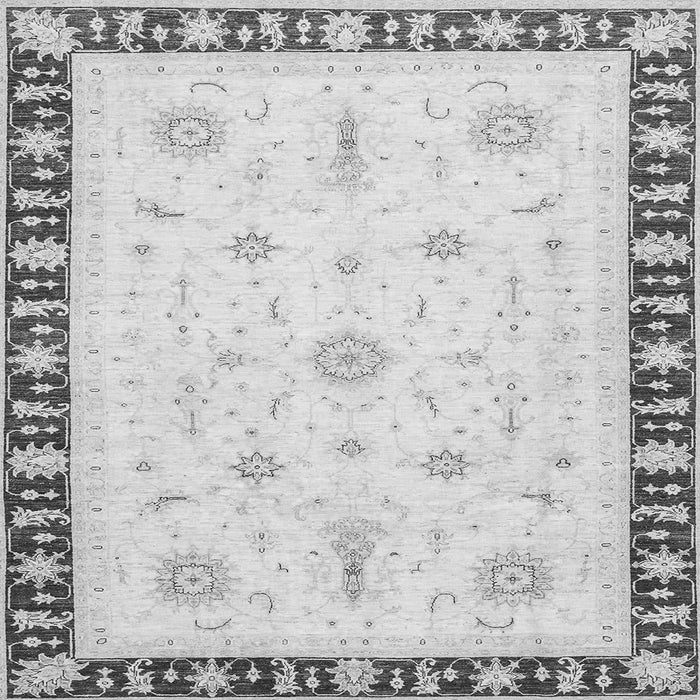 Square Machine Washable Abstract Gray Modern Rug, wshabs3470gry