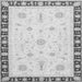 Square Machine Washable Abstract Gray Modern Rug, wshabs3470gry