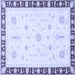 Square Abstract Blue Modern Rug, abs3470blu