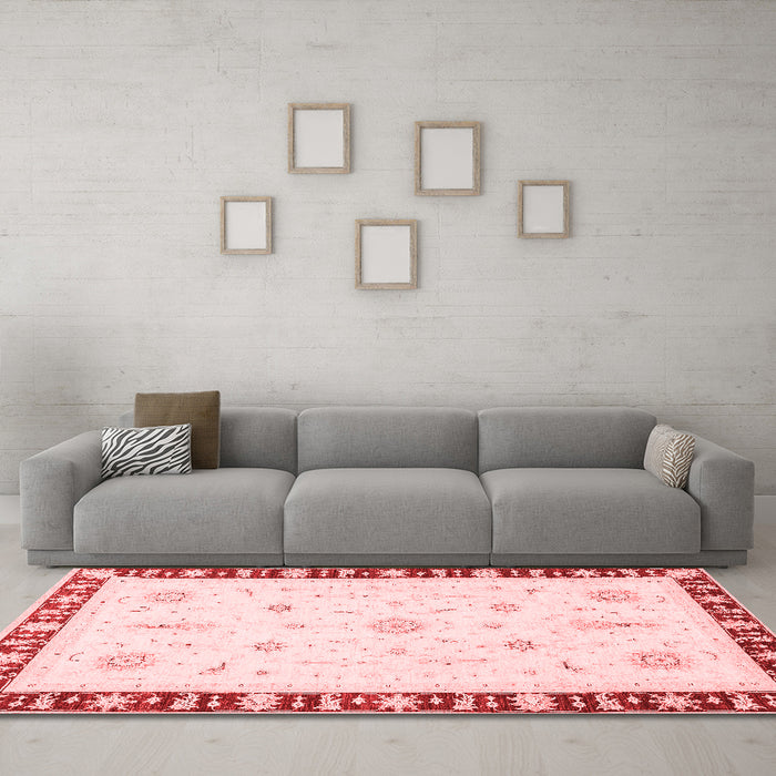 Modern Red Washable Rugs