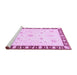 Sideview of Machine Washable Abstract Purple Modern Area Rugs, wshabs3470pur