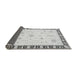 Sideview of Abstract Gray Modern Rug, abs3470gry