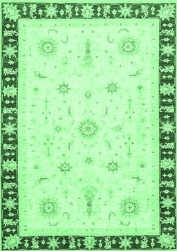 Abstract Emerald Green Modern Rug, abs3470emgrn