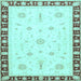 Square Abstract Light Blue Modern Rug, abs3470lblu