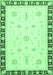 Machine Washable Abstract Emerald Green Modern Area Rugs, wshabs3470emgrn