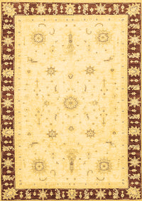 Abstract Brown Modern Rug, abs3470brn