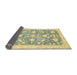 Sideview of Abstract Mustard Yellow Oriental Rug, abs3471