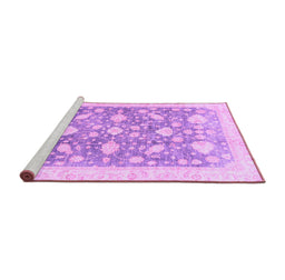 Sideview of Machine Washable Oriental Purple Traditional Area Rugs, wshabs3471pur