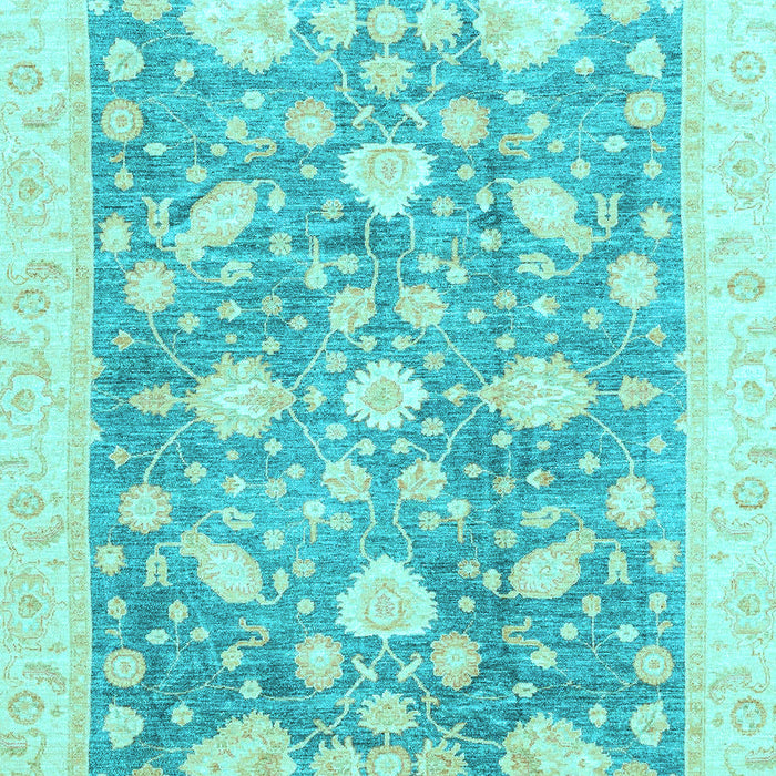 Machine Washable Oriental Light Blue Traditional Rug, wshabs3471lblu