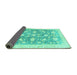 Sideview of Oriental Turquoise Traditional Rug, abs3471turq