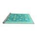 Sideview of Machine Washable Oriental Light Blue Traditional Rug, wshabs3471lblu