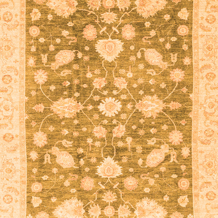 Machine Washable Oriental Orange Traditional Area Rugs, wshabs3471org