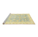 Sideview of Machine Washable Abstract Sun Yellow Rug, wshabs3472