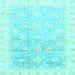 Square Oriental Light Blue Traditional Rug, abs3472lblu