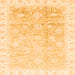 Square Machine Washable Oriental Orange Traditional Area Rugs, wshabs3472org