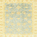 Square Machine Washable Abstract Sun Yellow Rug, wshabs3472