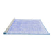 Sideview of Machine Washable Oriental Blue Traditional Rug, wshabs3472blu