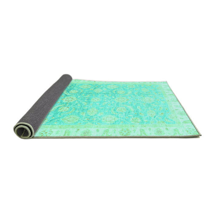 Sideview of Oriental Turquoise Traditional Rug, abs3472turq
