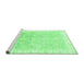 Sideview of Machine Washable Oriental Emerald Green Traditional Area Rugs, wshabs3472emgrn