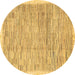 Round Abstract Brown Modern Rug, abs3473brn