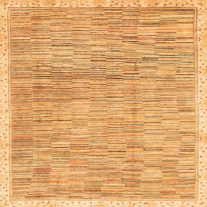 Square Abstract Orange Modern Rug, abs3473org