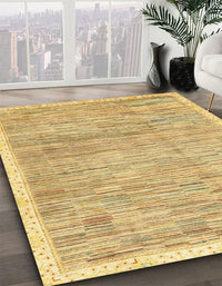 Abstract Cinnamon Brown Modern Rug, abs3473