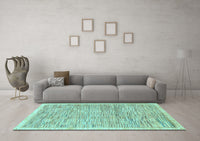 Machine Washable Abstract Light Blue Modern Rug, wshabs3473lblu