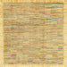 Square Machine Washable Abstract Cinnamon Brown Rug, wshabs3473