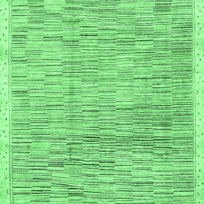 Machine Washable Abstract Emerald Green Modern Area Rugs, wshabs3473emgrn
