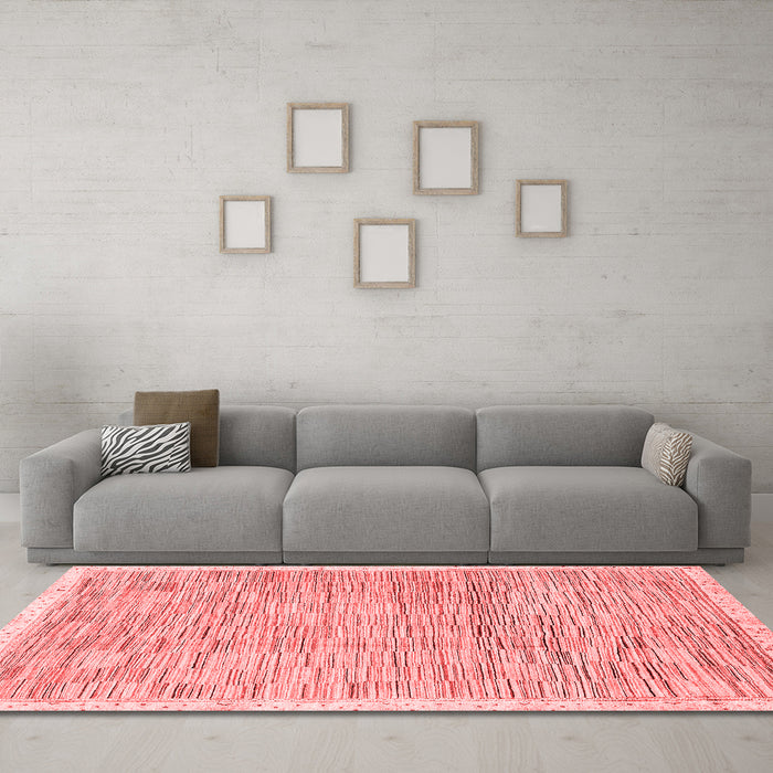 Modern Red Washable Rugs