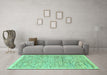 Machine Washable Abstract Turquoise Modern Area Rugs in a Living Room,, wshabs3473turq