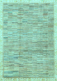 Abstract Light Blue Modern Rug, abs3473lblu