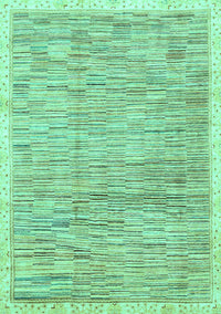 Abstract Turquoise Modern Rug, abs3473turq