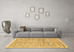 Machine Washable Abstract Brown Modern Rug in a Living Room,, wshabs3473brn